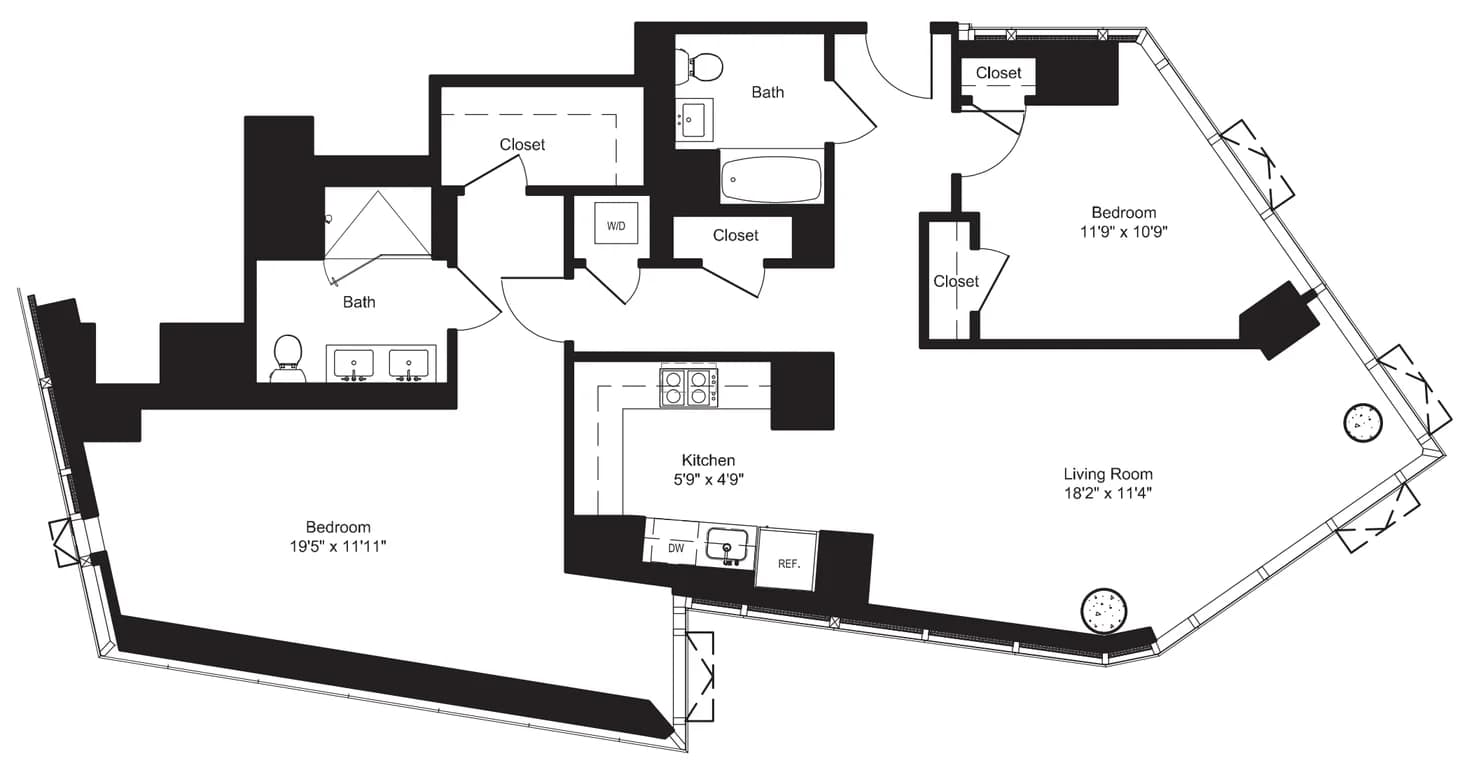 50 E 28 St #2D, Manhattan, NY 10016 apartment_floor_plan 1