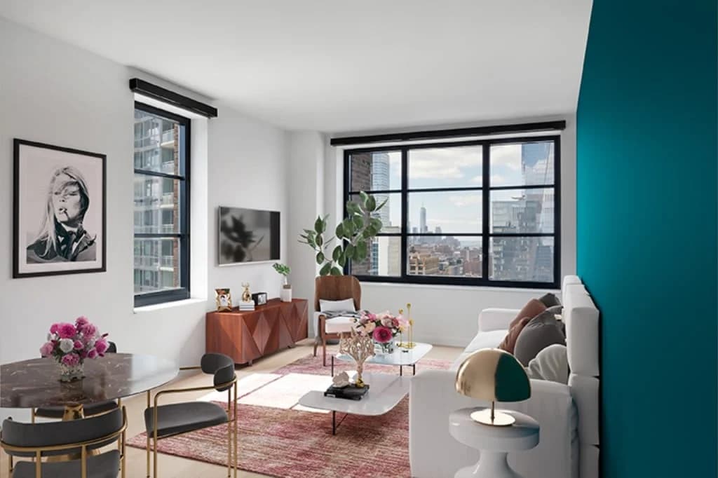 515 West 38 Street #PH2D, Manhattan, NY 10018 apartment_living_room 1