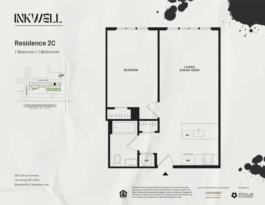 586 Gerard Avenue #2C, Bronx, NY 10451 apartment_floor_plan 1
