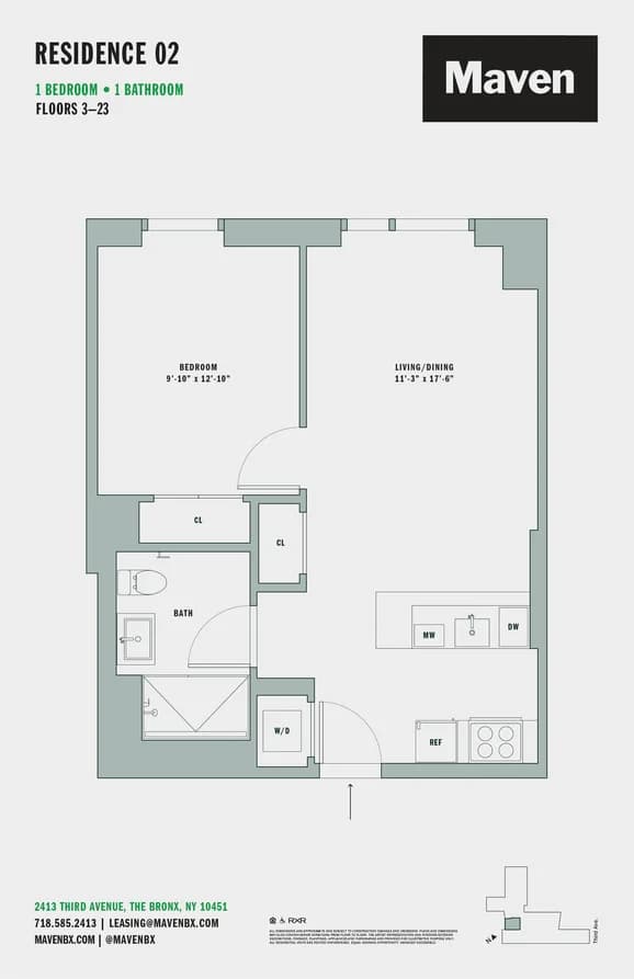 2413 3 Avenue #1802, The Bronx, NY 10451