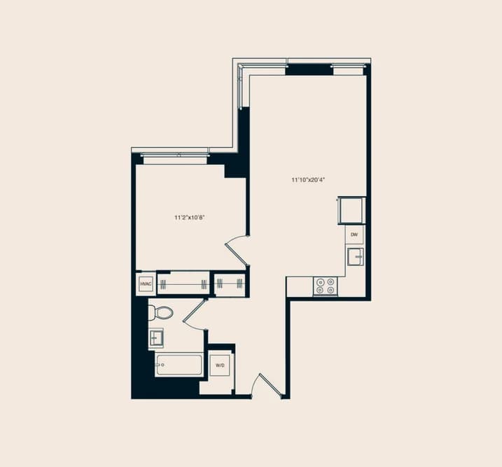 17 Hanover Pl #22F, Brooklyn, NY 11201 apartment_floor_plan 1