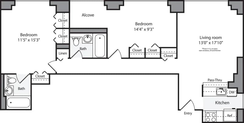 180 Montague Street #04G, Brooklyn, NY 11201 apartment_floor_plan 1