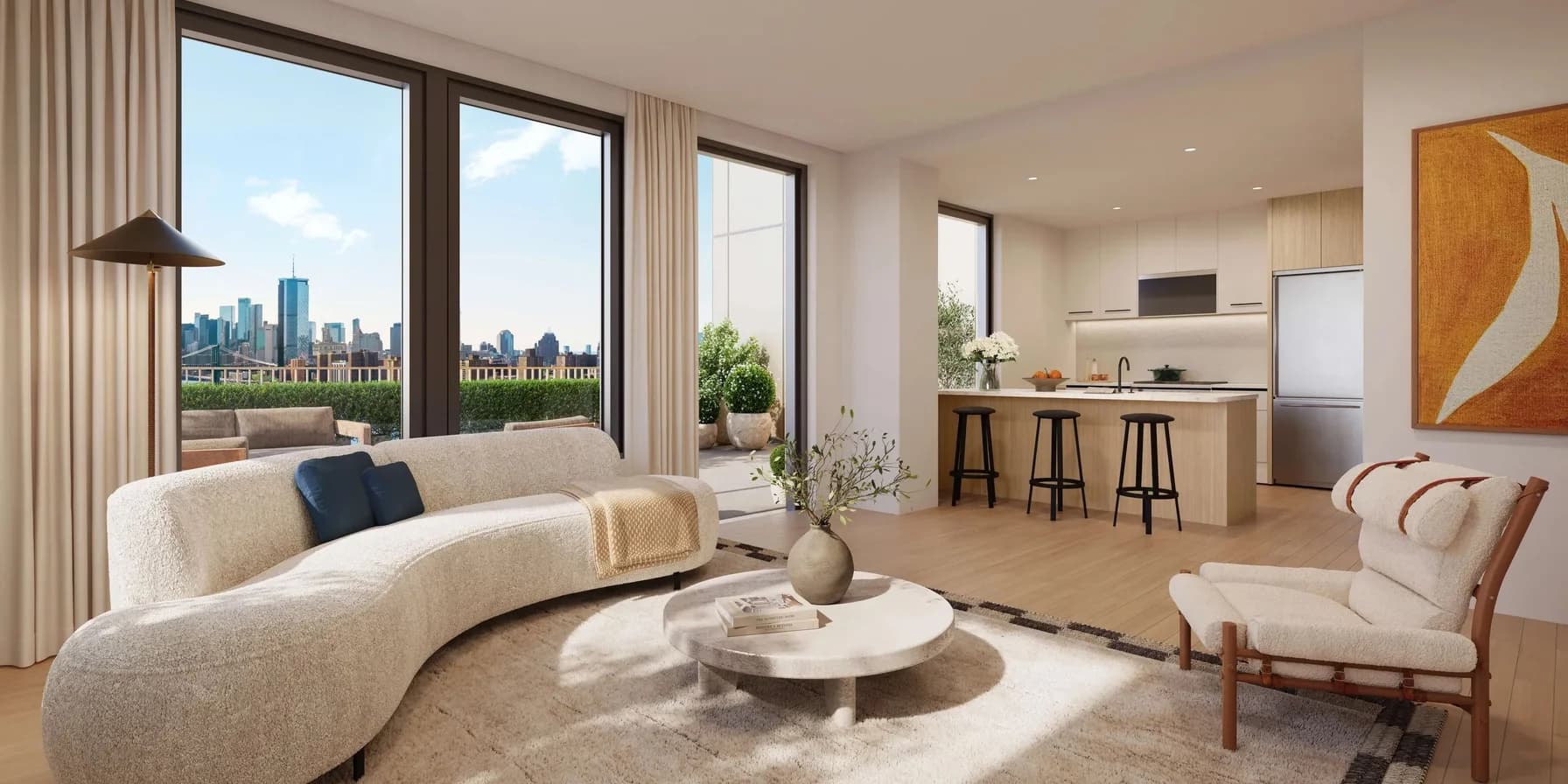 480 Kent Avenue #1510, Brooklyn, NY 11249 apartment_living_room 1