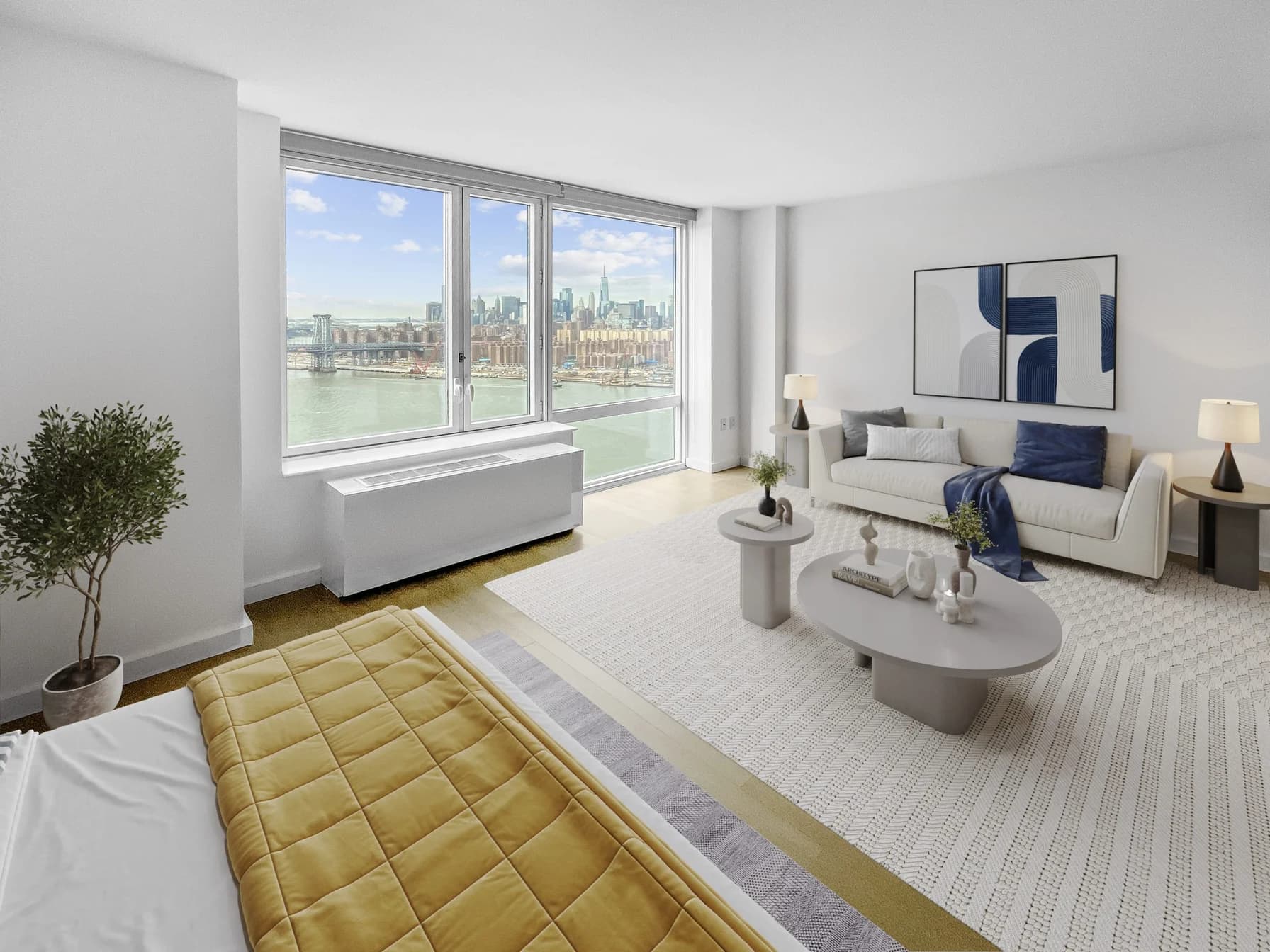 1 North 4 Place #22H, Brooklyn, NY 11249 apartment_bedroom_room 1