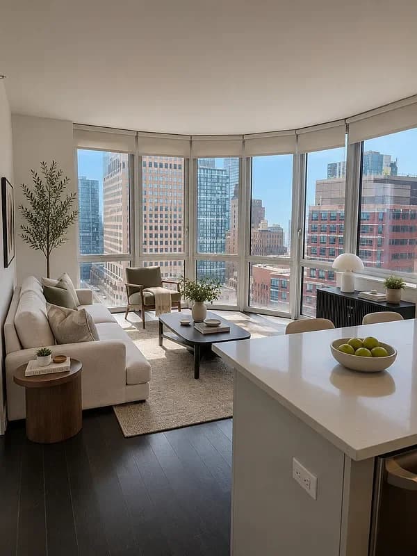 309 Gold St #BKAIR28H, Brooklyn, NY 11201 apartment_living_room 1