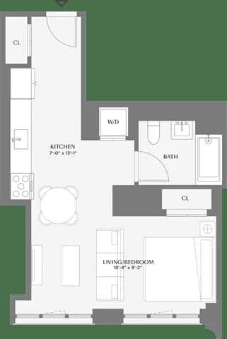 Front & York 160 Front Street #349, Brooklyn, NY 11201 apartment_floor_plan 1