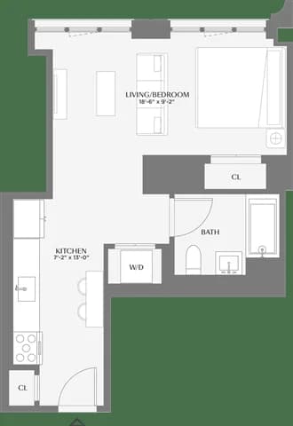 Front & York 115 York Street #515, Brooklyn, NY 11201 apartment_floor_plan 1