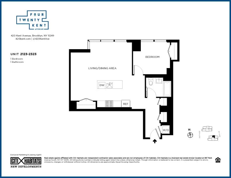 420 Kent Complex 420 Kent Avenue #2123, Brooklyn, NY 11249 apartment_floor_plan 1