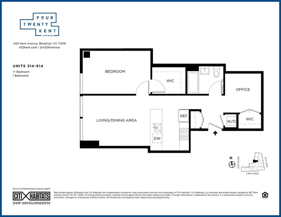 420 Kent Complex 420 Kent Avenue #314, Brooklyn, NY 11249 apartment_floor_plan 1