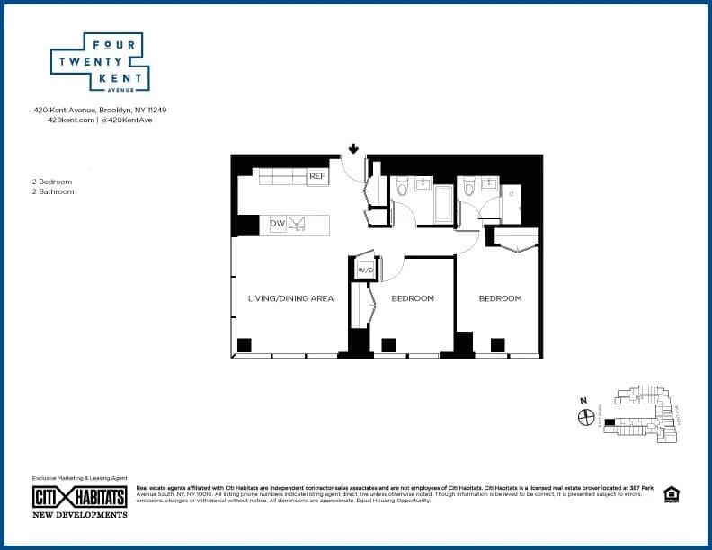 420 Kent Complex 420 Kent Avenue #461, Brooklyn, NY 11249 apartment_floor_plan 1