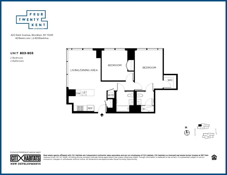 420 Kent Complex 420 Kent Avenue #803, Brooklyn, NY 11249 apartment_floor_plan 1