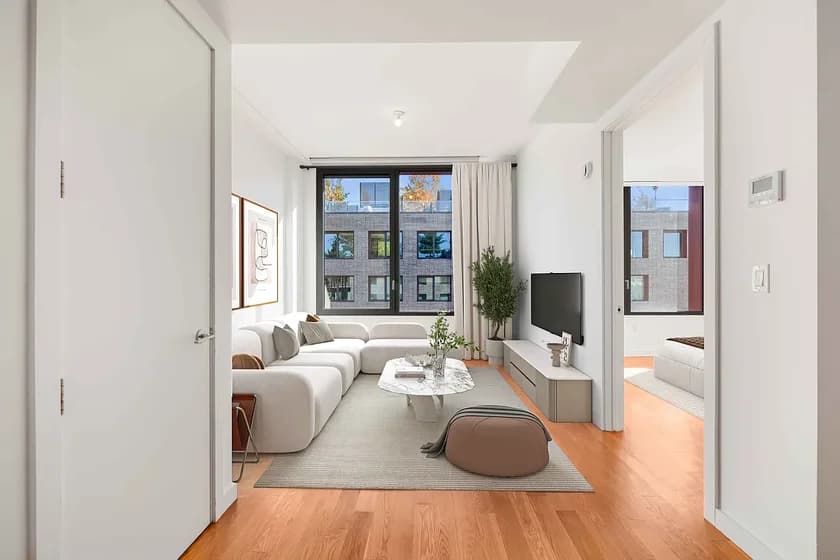 Complex: The Denizen 123 Melrose St #1br, Brooklyn, NY 11206 apartment_living_room 1