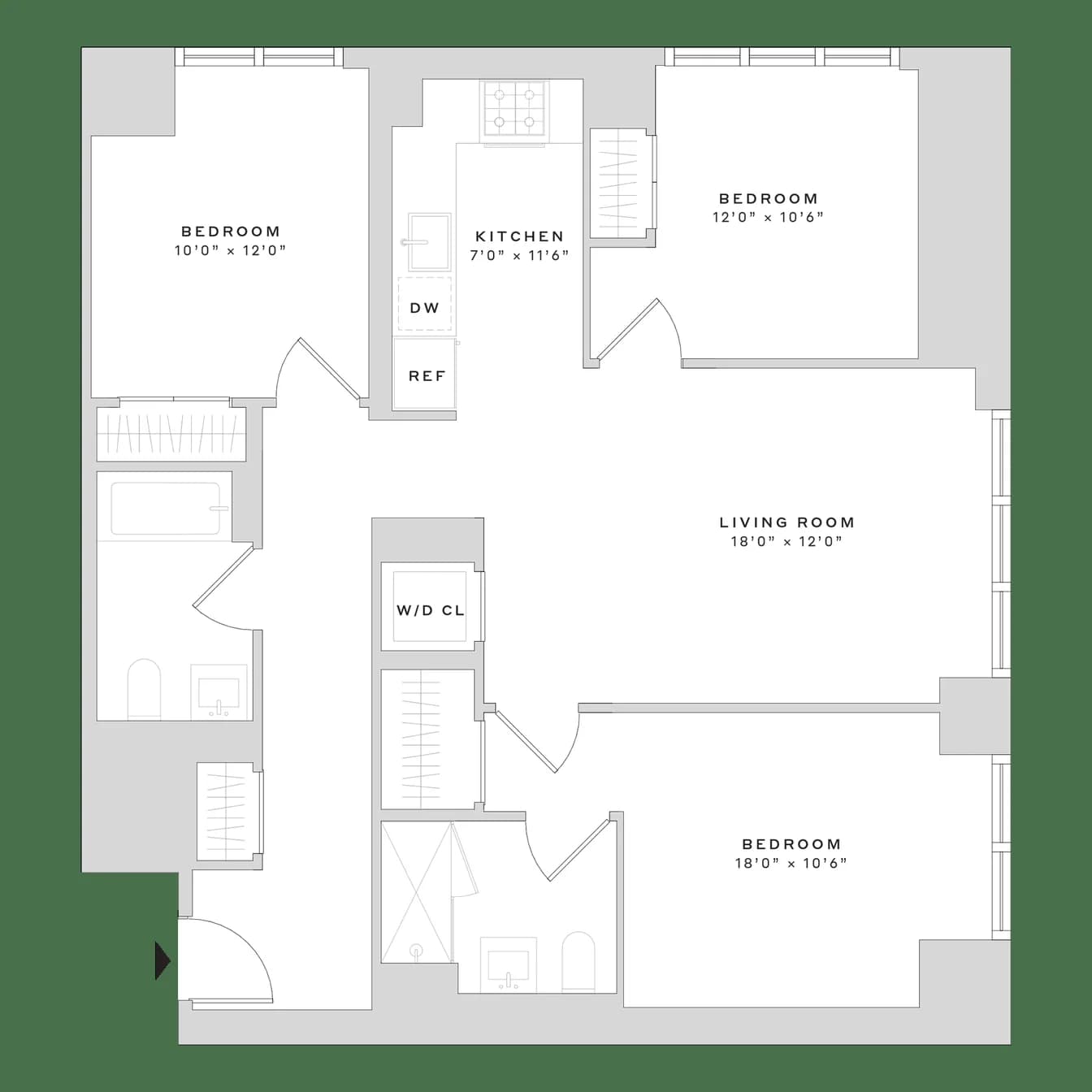 60 Wharf Drive #412, Brooklyn, NY 11222 apartment_floor_plan 1
