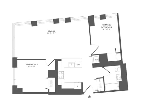 25-01 Queens Plaza North #1008, Queens, NY 11101 apartment_floor_plan 1