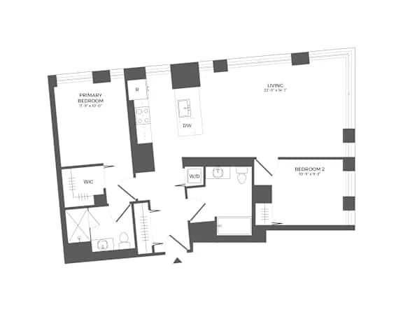 25-01 Queens Plaza North #714, Queens, NY 11101 apartment_floor_plan 1