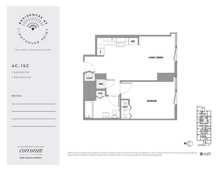 5 Bay Street #14CC, Staten Island, NY 10301 apartment_floor_plan 1