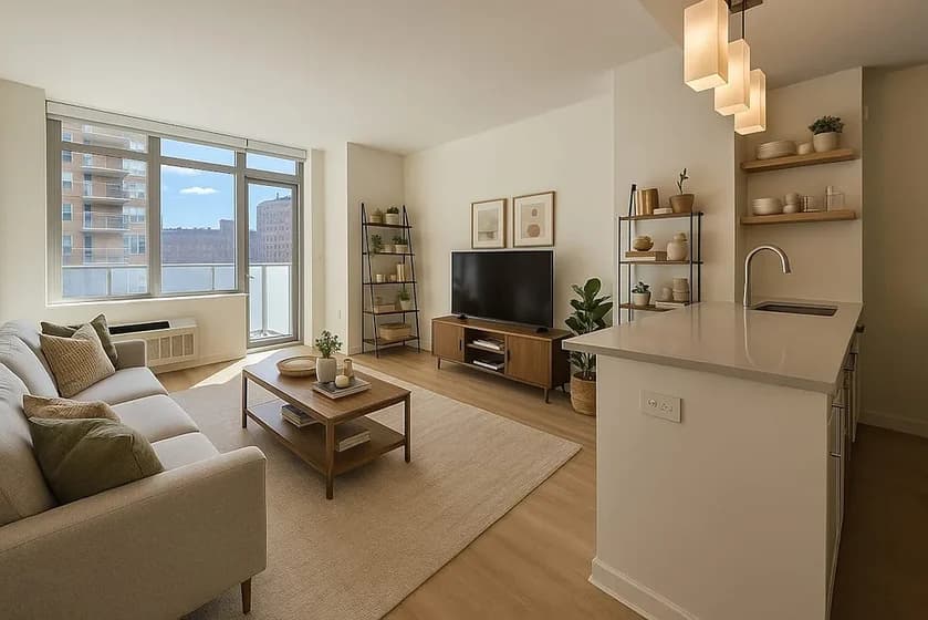81 Fleet Place #8M, Brooklyn, NY 11201 apartment_living_room 1