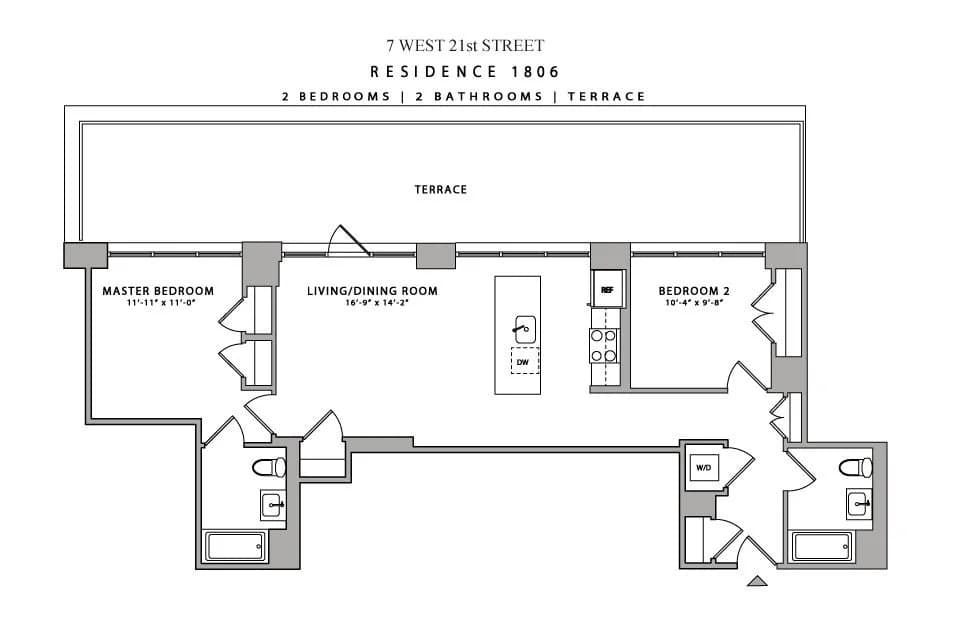 7 West 21 Street #1806, Manhattan, NY 10010 1