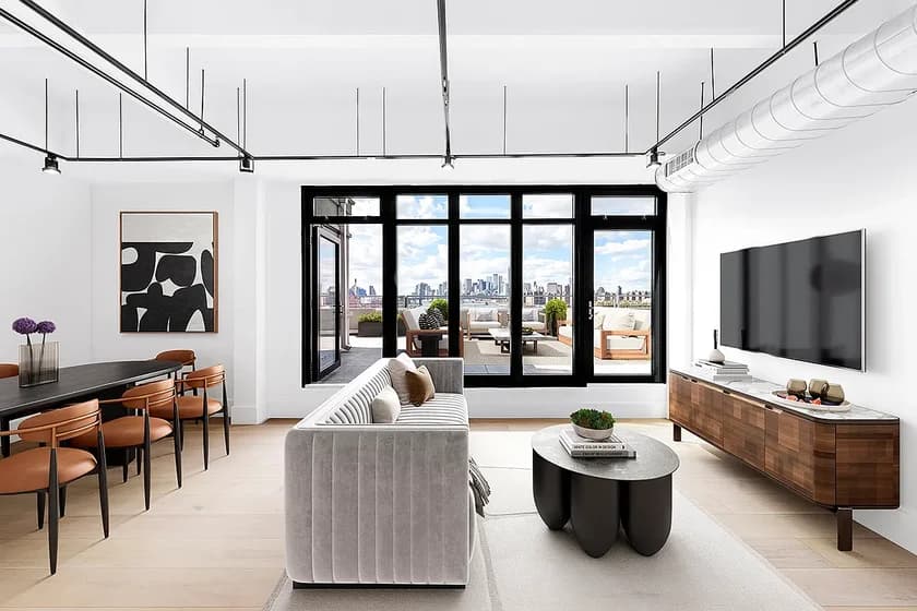 475 Kent Avenue #PH1, Brooklyn, NY 11249 apartment_living_room 1