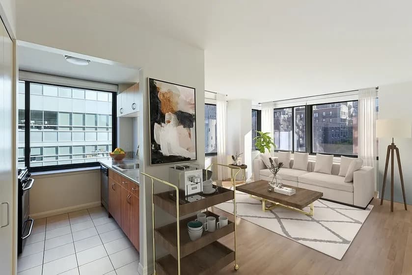 400 W 55 St #14H, Manhattan, NY 10019 apartment_living_room 1
