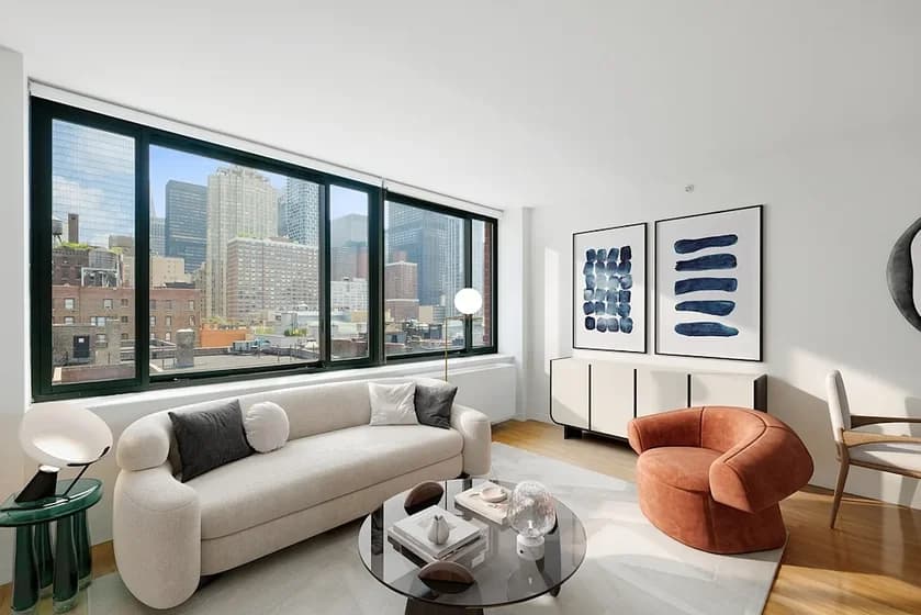 400 West 55 Street #6D, Manhattan, NY 10019 apartment_living_room 1