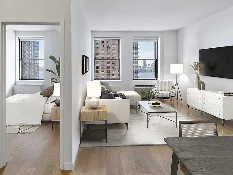 Ocean 1 West Street #3604, Manhattan, NY 10006 apartment_living_room 1