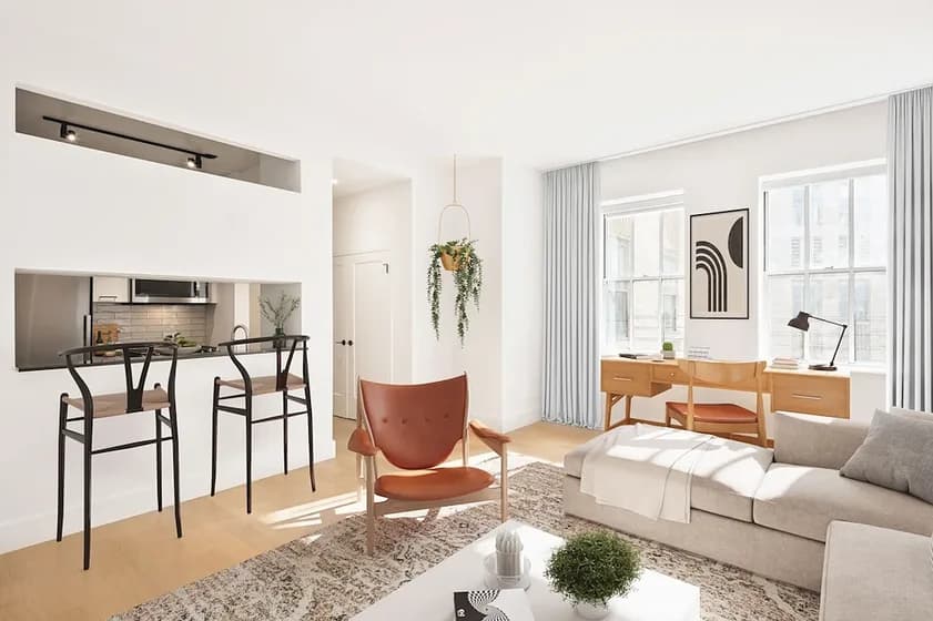 63 Wall Street Apartments 63 Wall Street #63-614, Manhattan, NY 10005 apartment_living_room 1