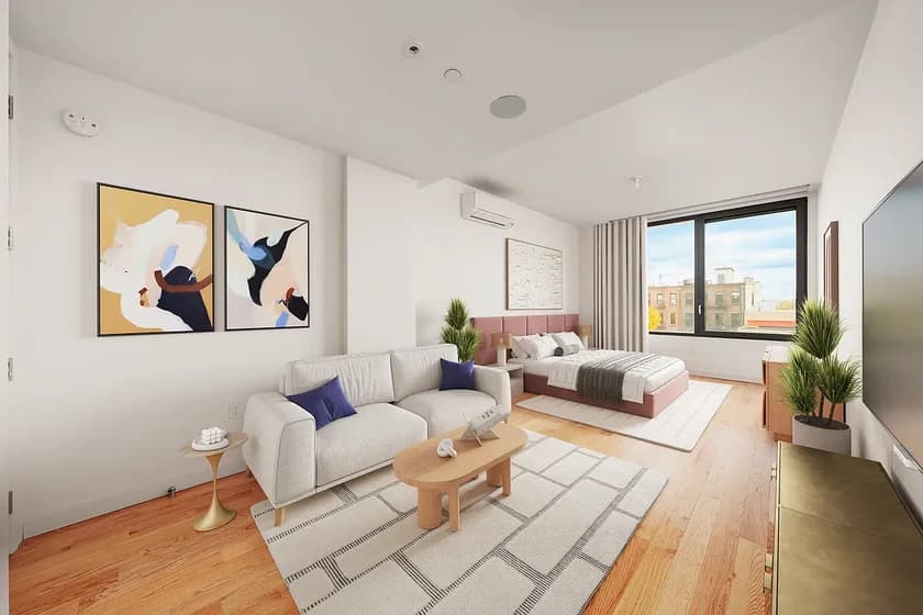 Complex: The Denizen 123 Melrose St #528, Brooklyn, NY 11206 apartment_living_room 1