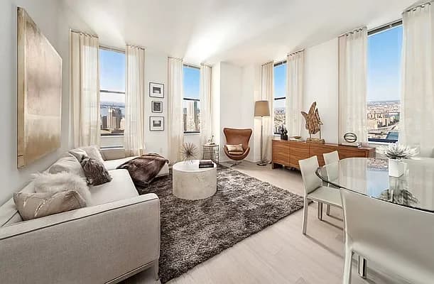 70 Pine Street #2309, New York, NY 10005 apartment_living_room 1