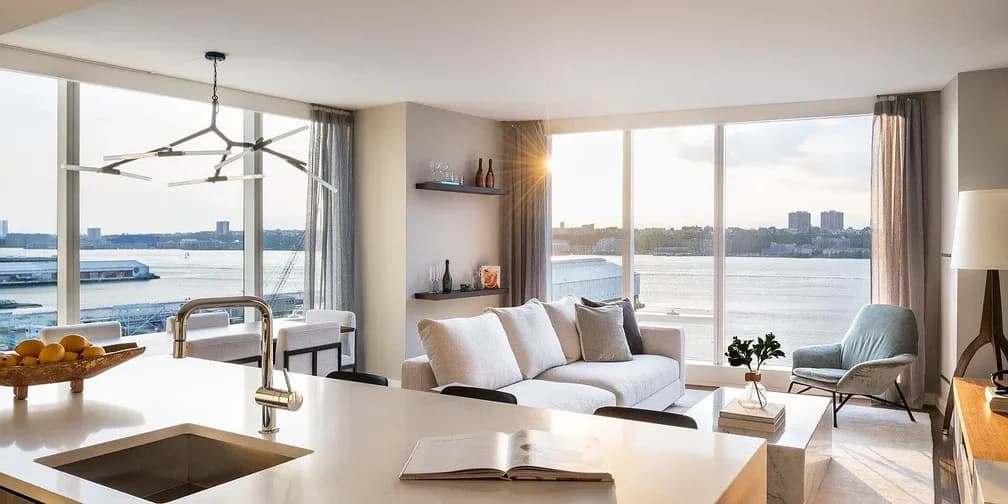 400 West 61 Street #1407, Manhattan, NY 10023 apartment_living_room 1