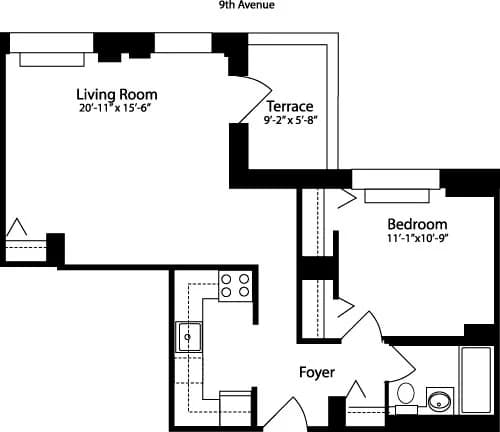 400 West 37 Street #15N, Manhattan, NY 10018 1