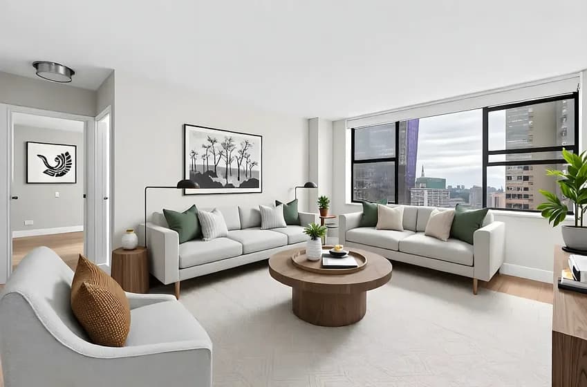 New York Tower 330 East 39 Street #24D, Manhattan, NY 10016 apartment_living_room 1