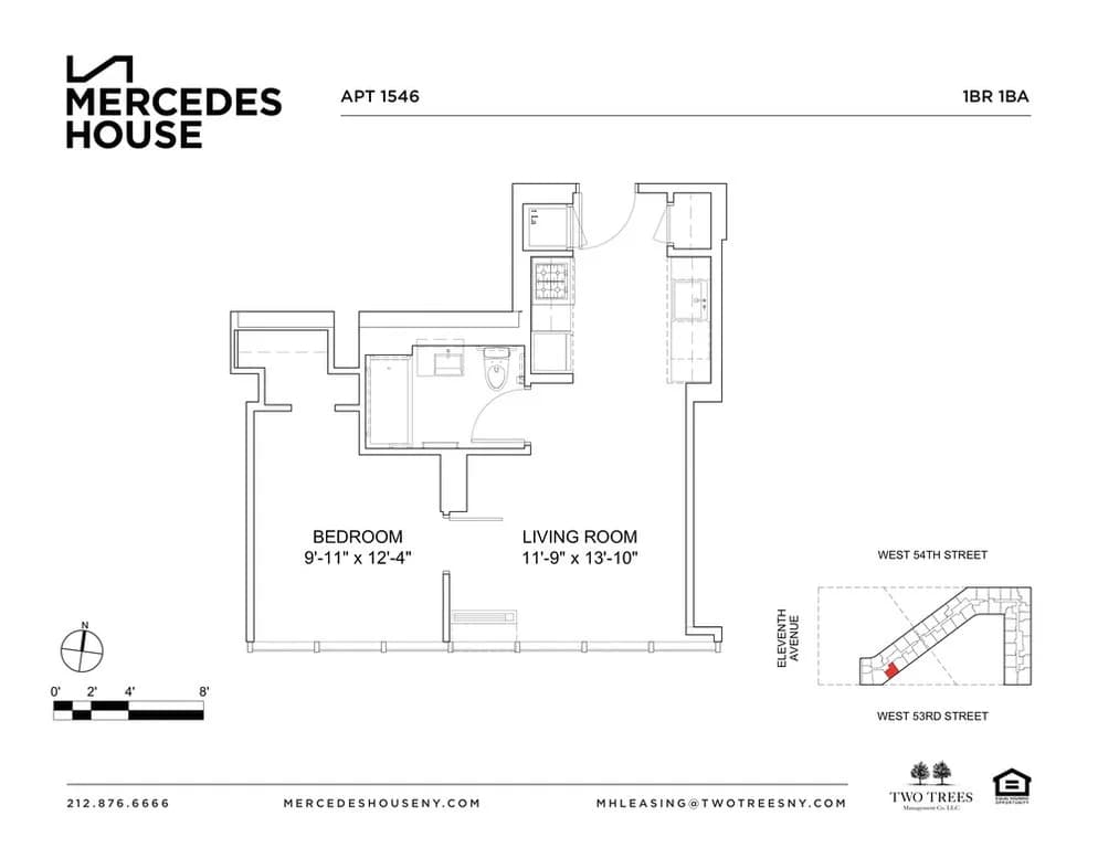 Mercedes House 555 W 53 St #1546, Manhattan, NY 10019 1