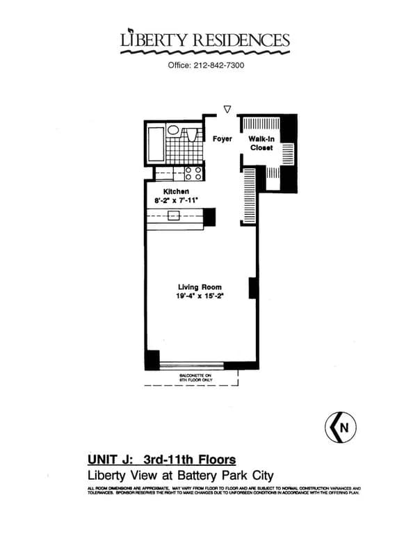 99 Battery Place #10J, Manhattan, NY 10280 1
