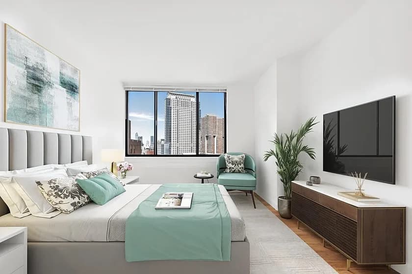 450 North End Avenue #22B, Manhattan, NY 10282 apartment_bedroom_room 1