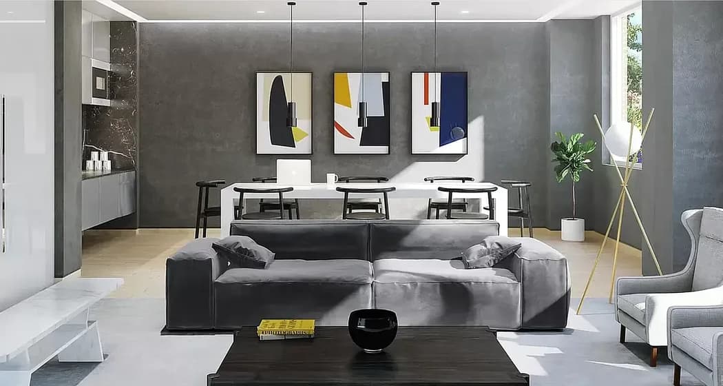 301 West 53 Street #20K, Manhattan, NY 10019 apartment_living_room 1