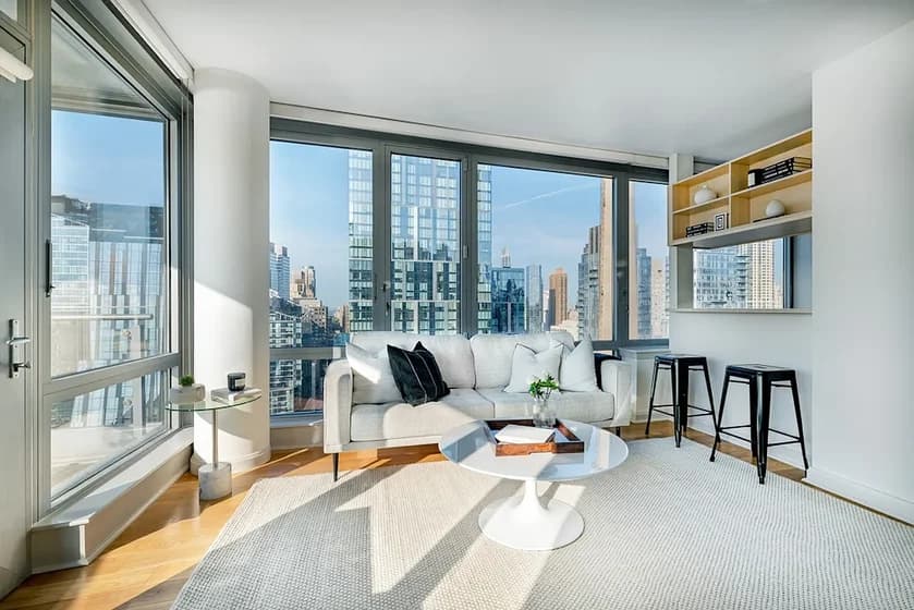 601 West 57 Street #6E, Manhattan, NY 10019 apartment_living_room 1