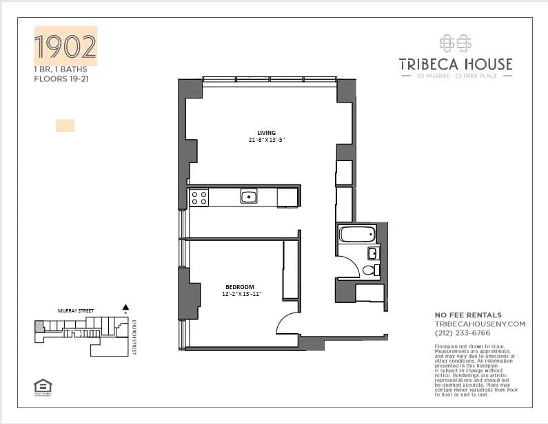 Tribeca House 50 Murray Street #1703, Manhattan, NY 10007 1