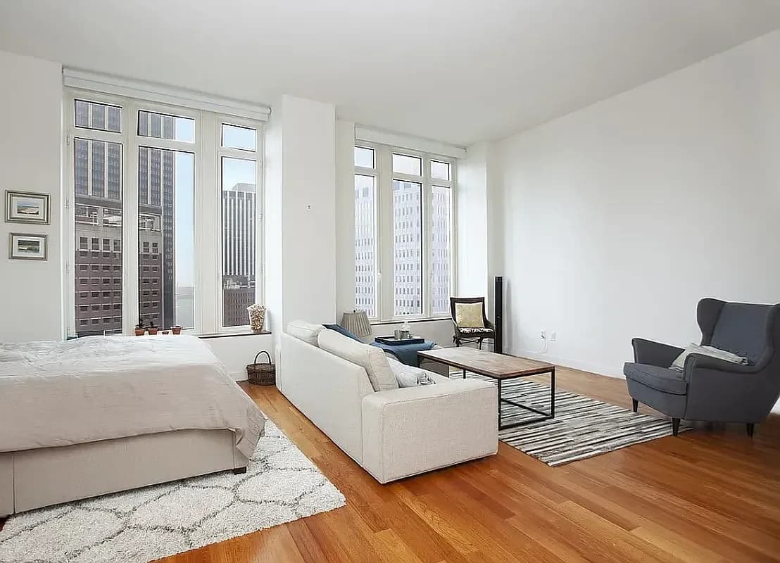 95 Wall St. in Financial District 95 Wall Street #401, Manhattan, NY 10005 apartment_living_room 1